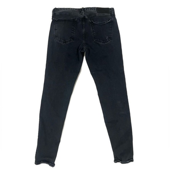 Moussy Vintage Women's Ithan Black Denim Split Hem Jeans-‎ Size 28 - Picture 3 of 8